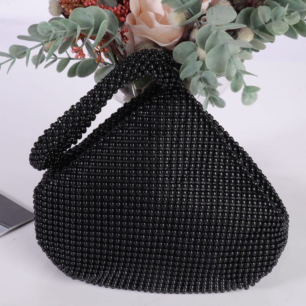 Beaded Black Clutch Purses Clutch Purse Triangle